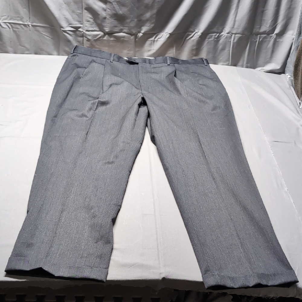 JB Britches Winston Dark Grey 100% Worsted Wool Pleated Cuffed Dress‎ Pants 44L
